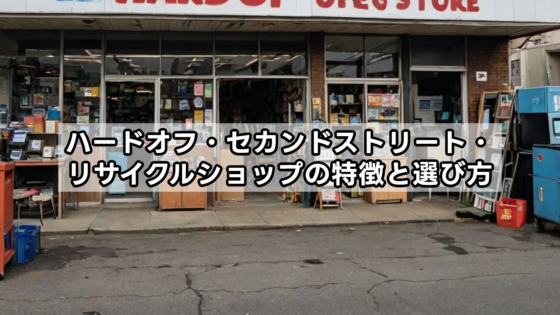 ハードオフ・セカンドストリート・リサイクルショップの特徴と選び方