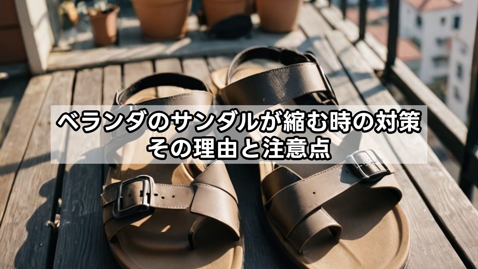ベランダのサンダルが縮む時の対策、その理由と注意点
