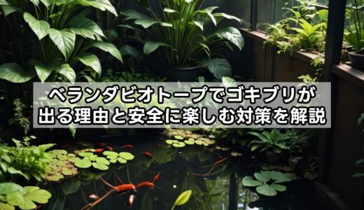 ベランダビオトープでゴキブリが出る理由と安全に楽しむ対策を解説