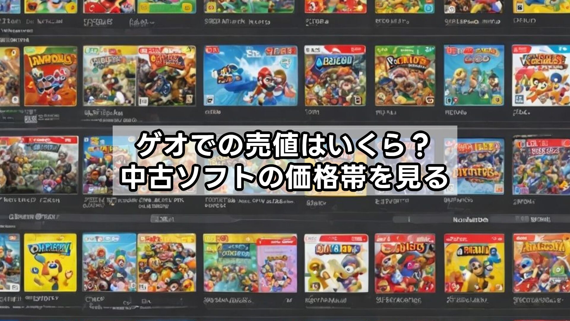 ゲオでの売値はいくら？中古ソフトの価格帯を見る