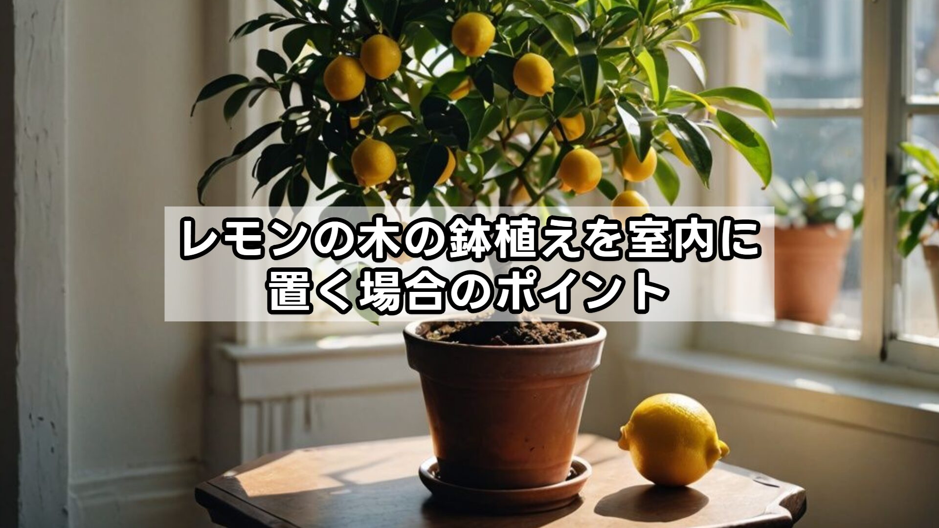 レモンの木の鉢植えを室内に置く場合のポイント