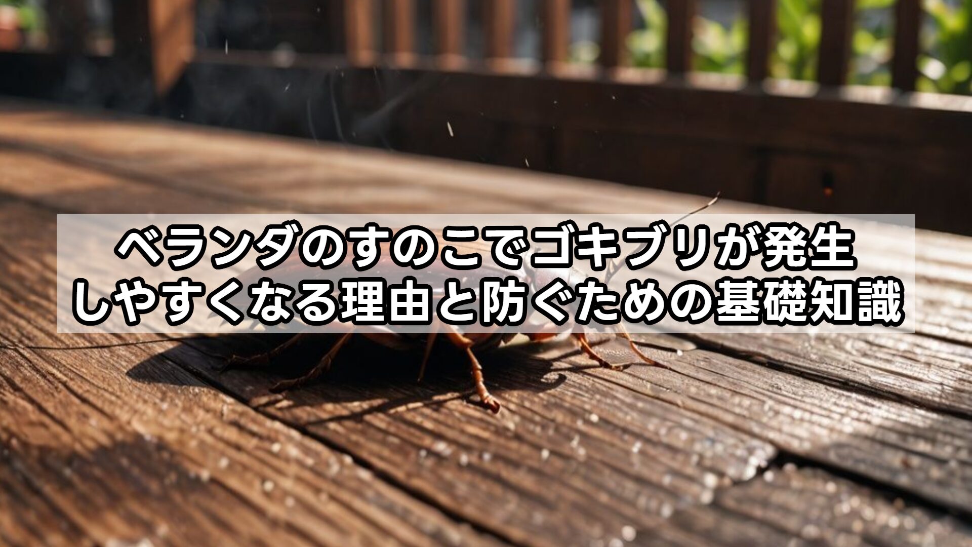 ベランダのすのこでゴキブリが発生しやすくなる理由と防ぐための基礎知識