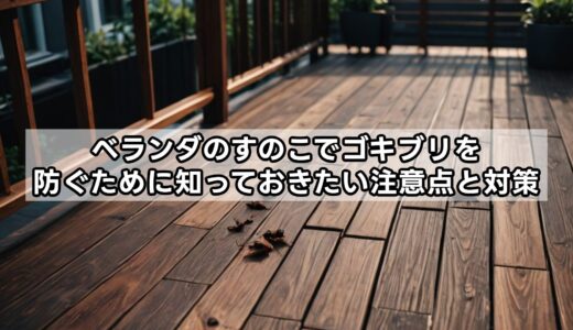 ベランダのすのこでゴキブリを防ぐために知っておきたい注意点と対策