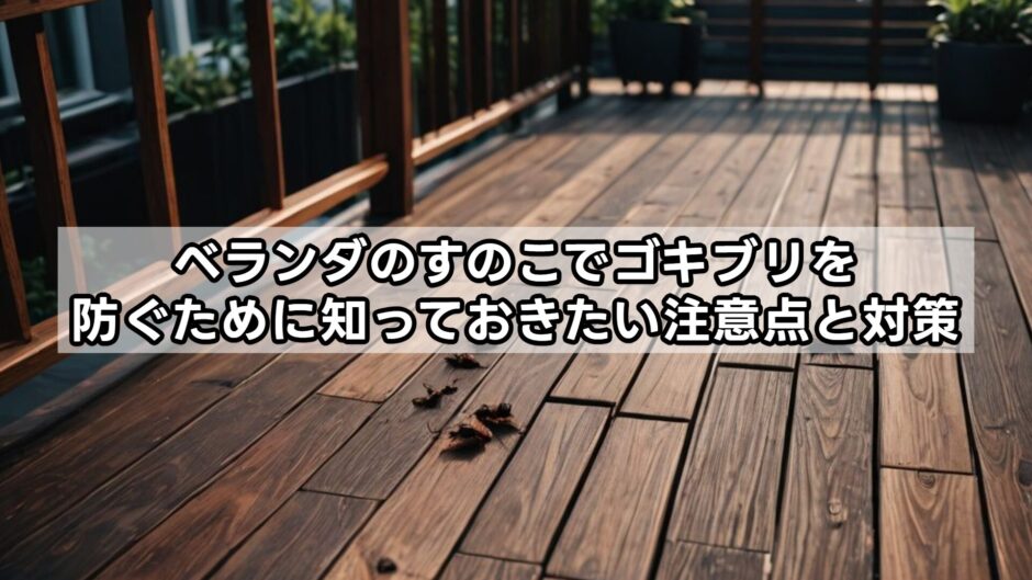 ベランダのすのこでゴキブリを防ぐために知っておきたい注意点と対策