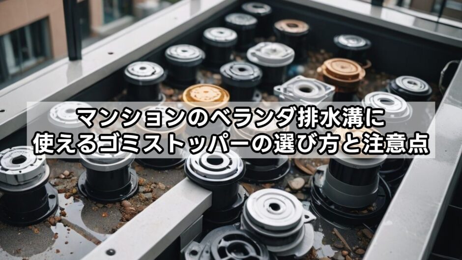 マンションのベランダ排水溝に使えるゴミストッパーの選び方と注意点