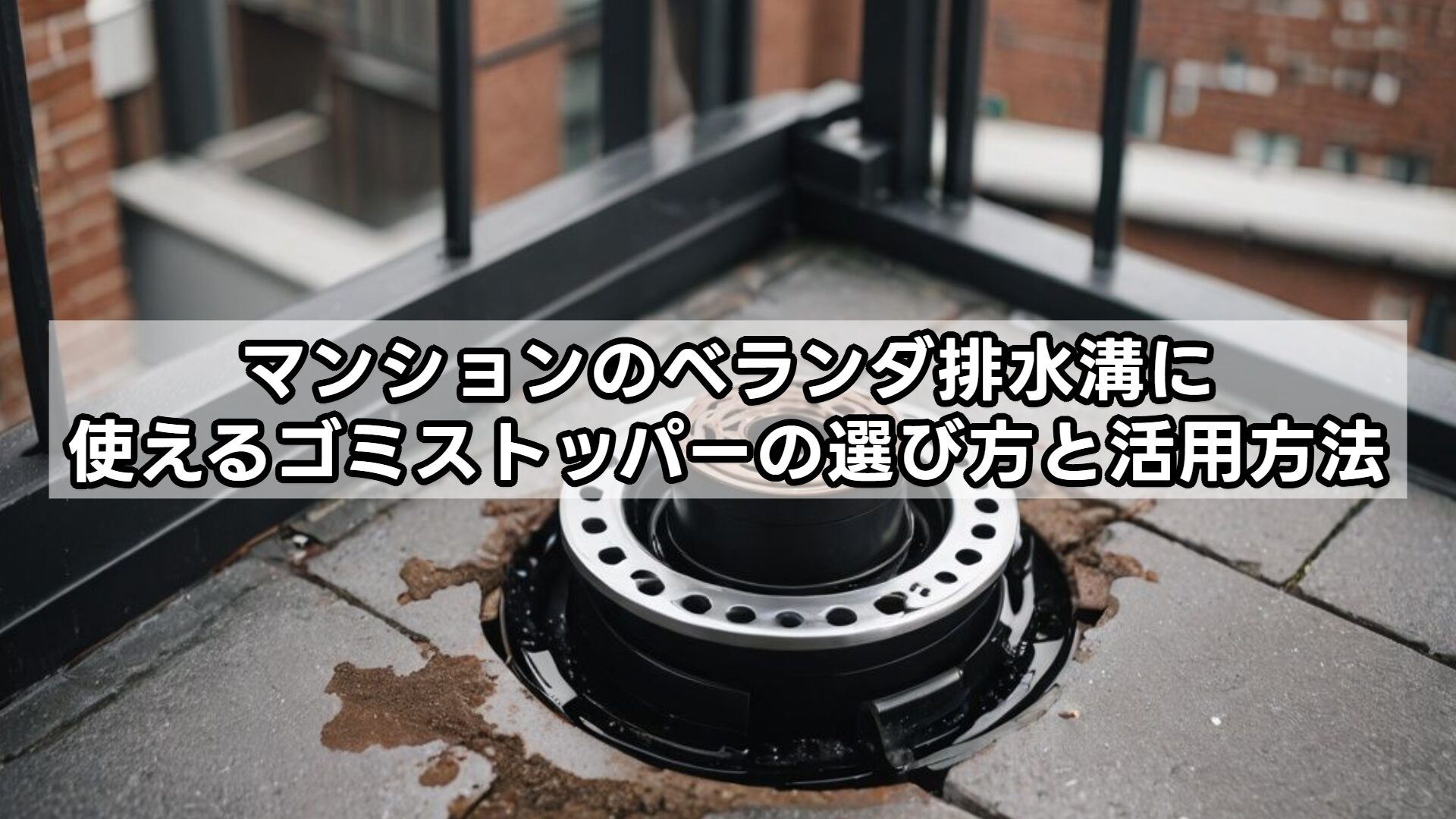 マンションのベランダ排水溝に使えるゴミストッパーの選び方と活用方法