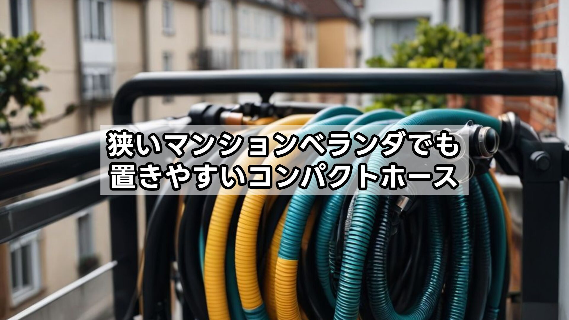 狭いマンションベランダでも置きやすいコンパクトホース