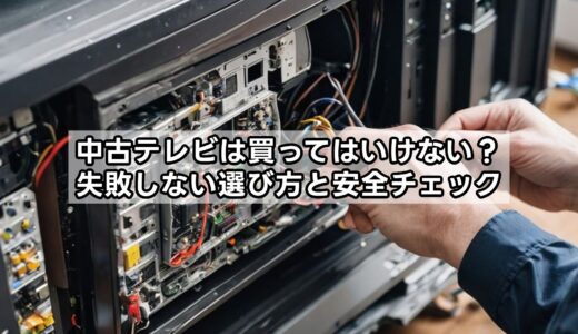 中古テレビは買ってはいけない？失敗しない選び方と安全チェック