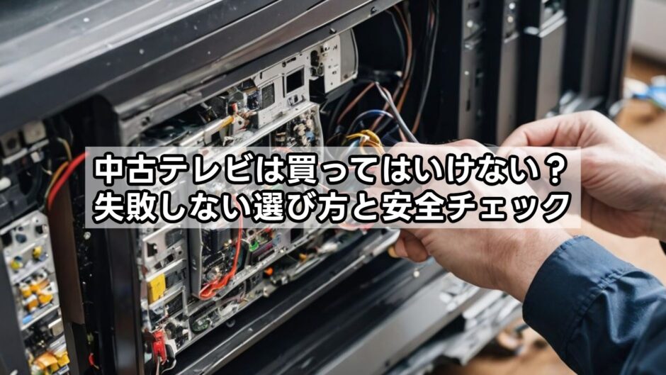 中古テレビは買ってはいけない？失敗しない選び方と安全チェック