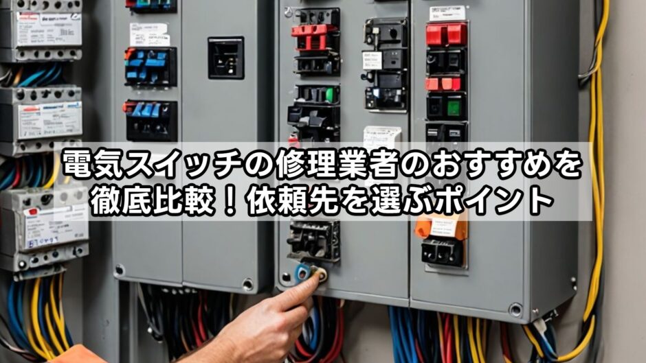 電気スイッチの修理業者のおすすめを徹底比較！依頼先を選ぶポイント