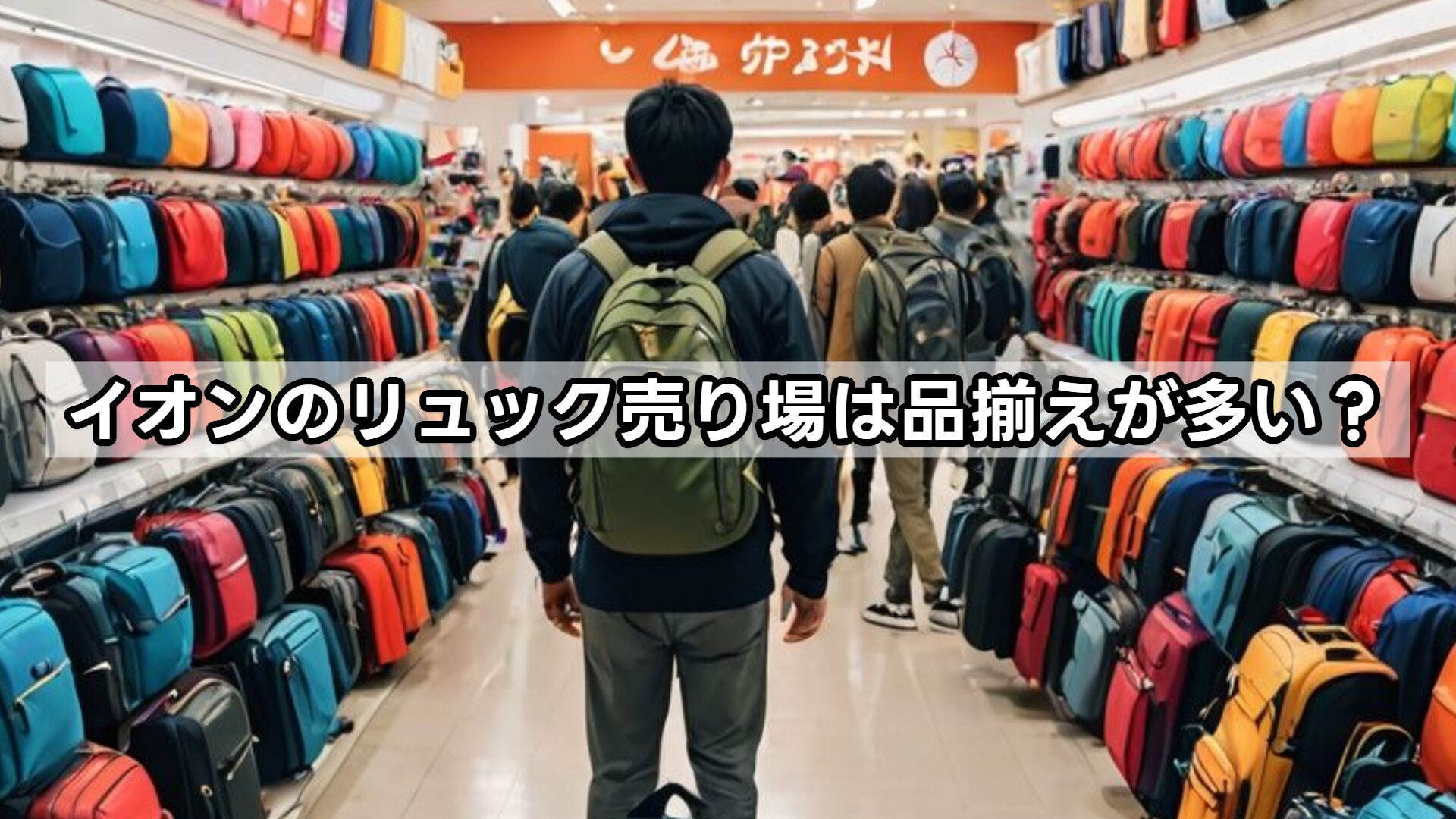 イオンのリュック売り場は品揃えが多い?