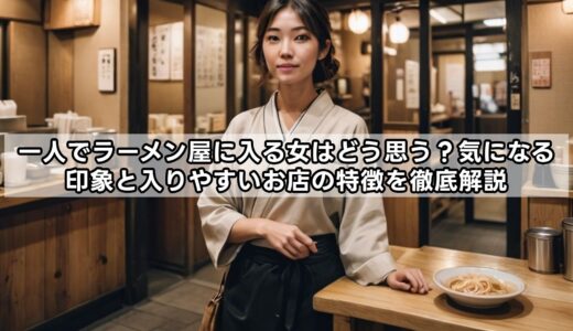 一人でラーメン屋に入る女はどう思う？気になる印象と入りやすいお店の特徴を徹底解説