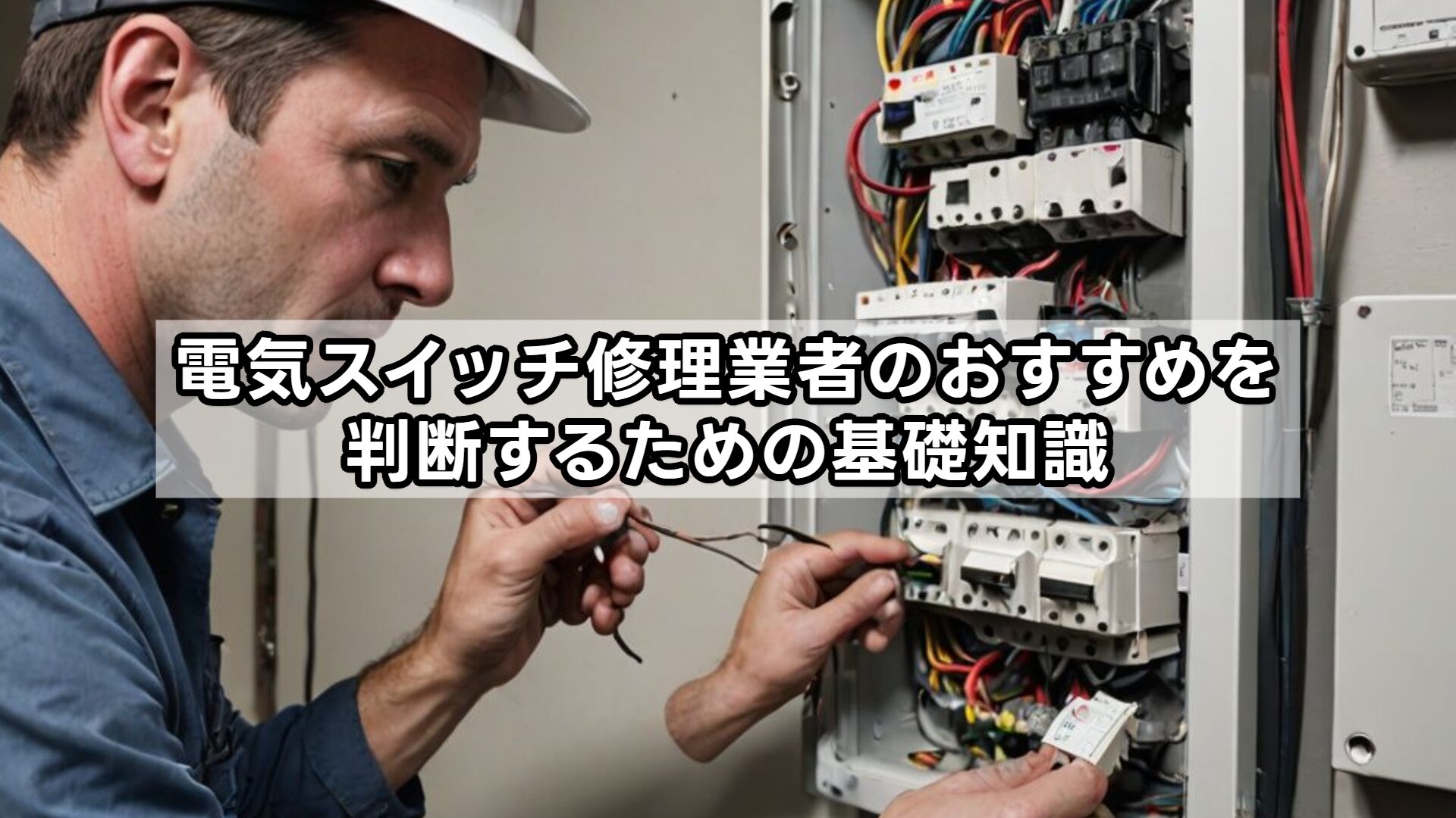 電気スイッチ修理業者のおすすめを判断するための基礎知識