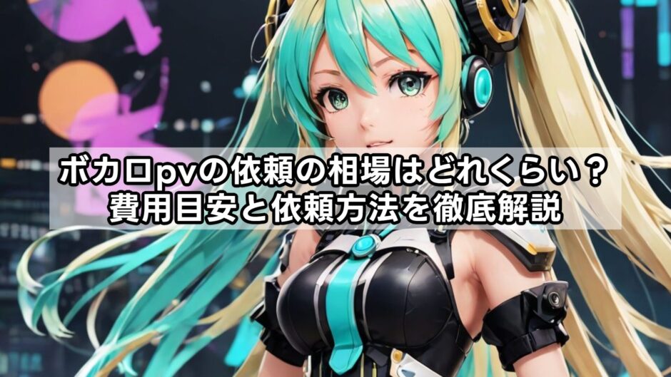 ボカロpvの依頼の相場はどれくらい？費用目安と依頼方法を徹底解説