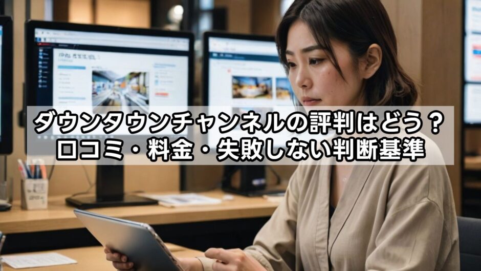 ダウンタウンチャンネルの評判はどう？口コミ・料金・失敗しない判断基準
