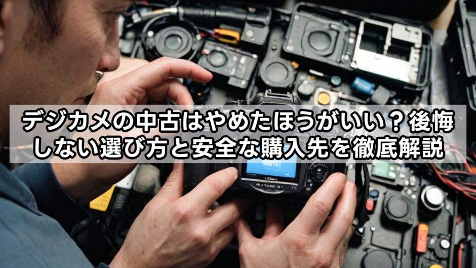 デジカメの中古はやめたほうがいい？後悔しない選び方と安全な購入先を徹底解説