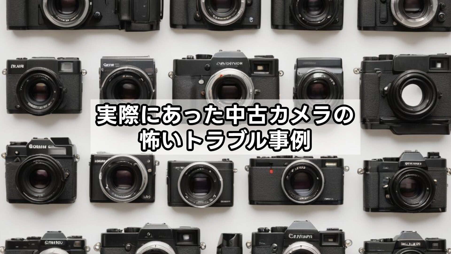 実際にあった中古カメラの怖いトラブル事例