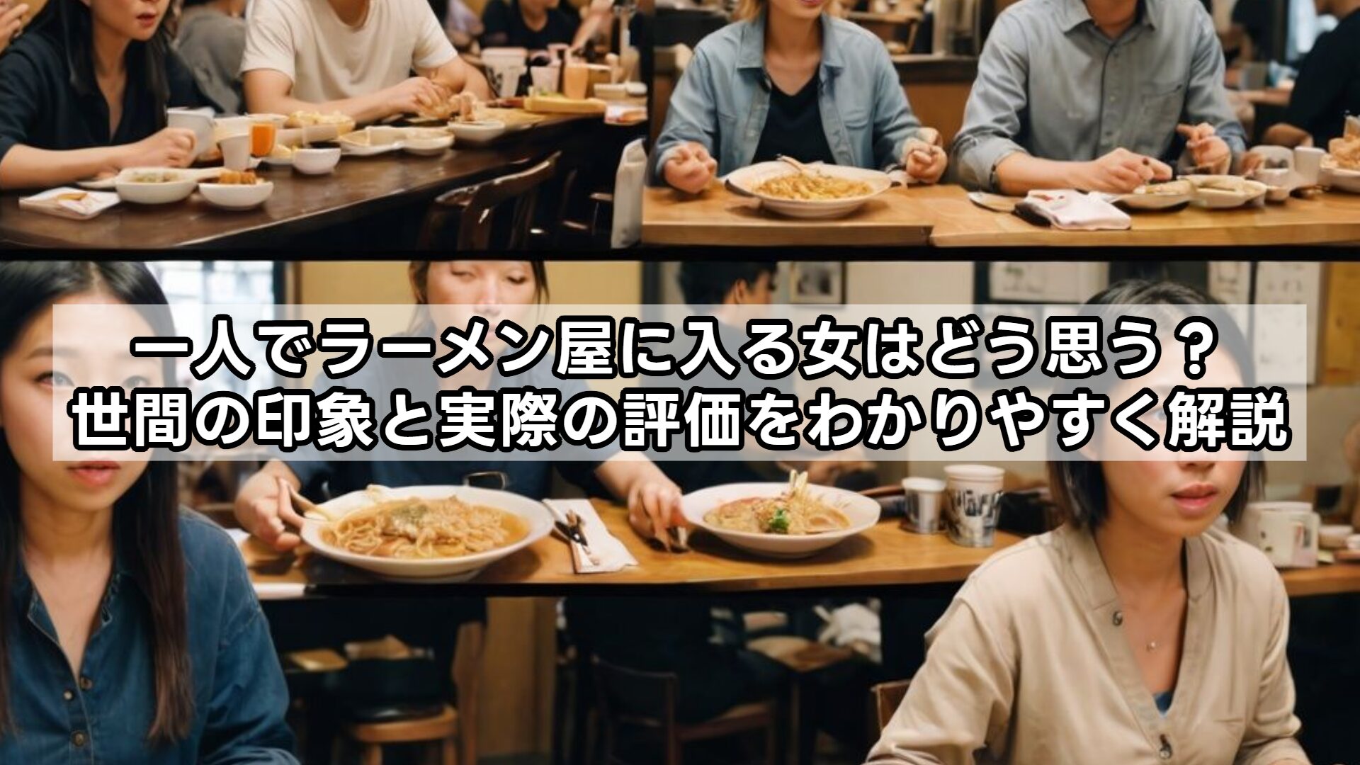 一人でラーメン屋に入る女はどう思う？世間の印象と実際の評価をわかりやすく解説