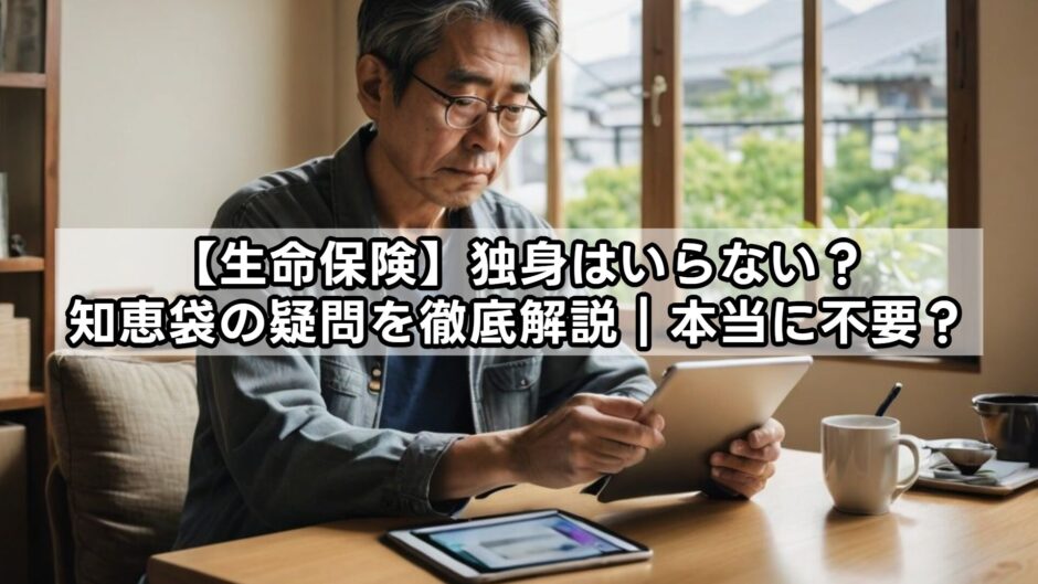 【生命保険】独身はいらない？知恵袋の疑問を徹底解説｜本当に不要？