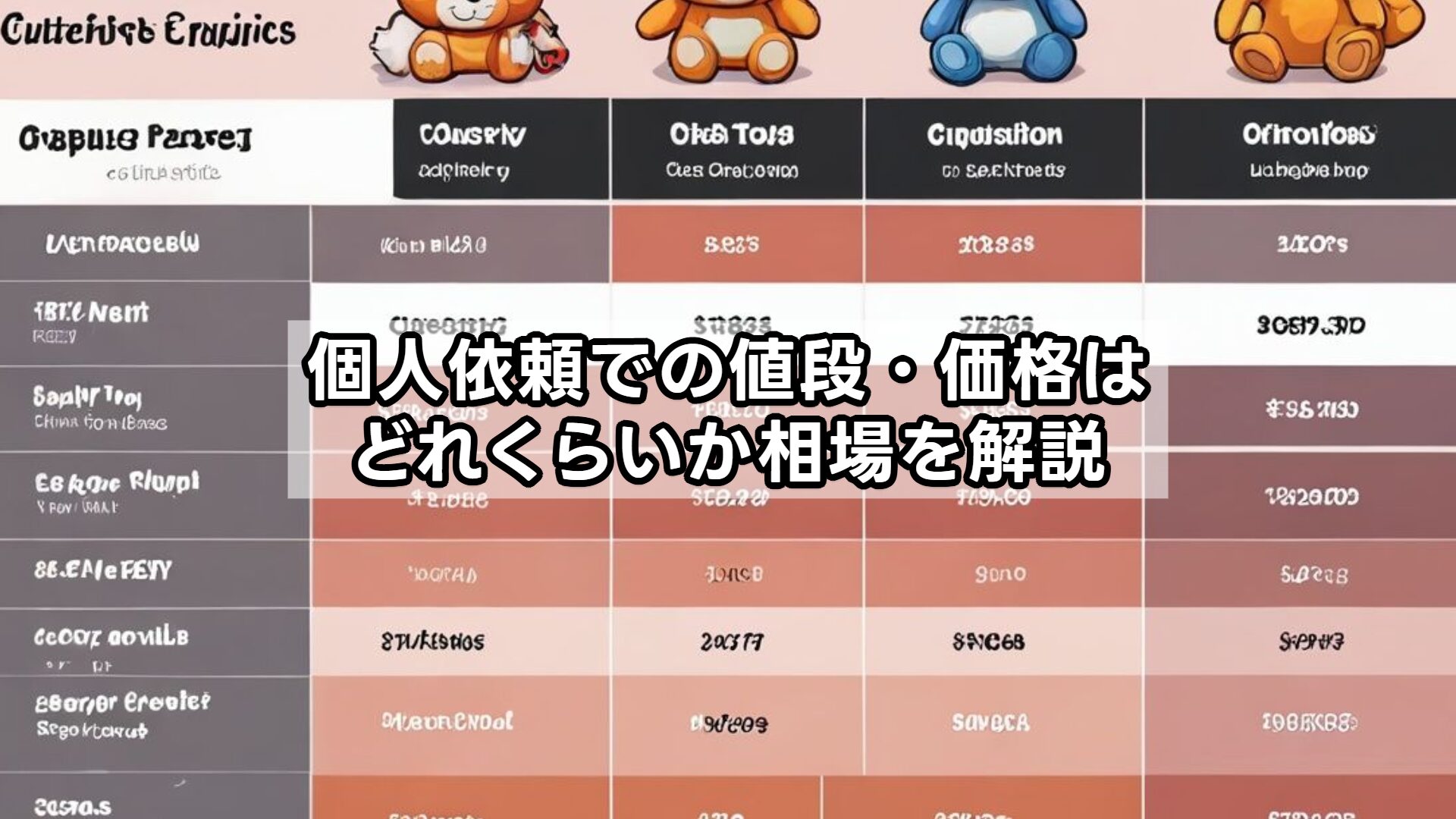 個人依頼での値段・価格はどれくらいか相場を解説