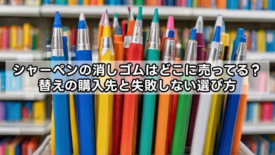 シャーペンの消しゴムはどこに売ってる？替えの購入先と失敗しない選び方