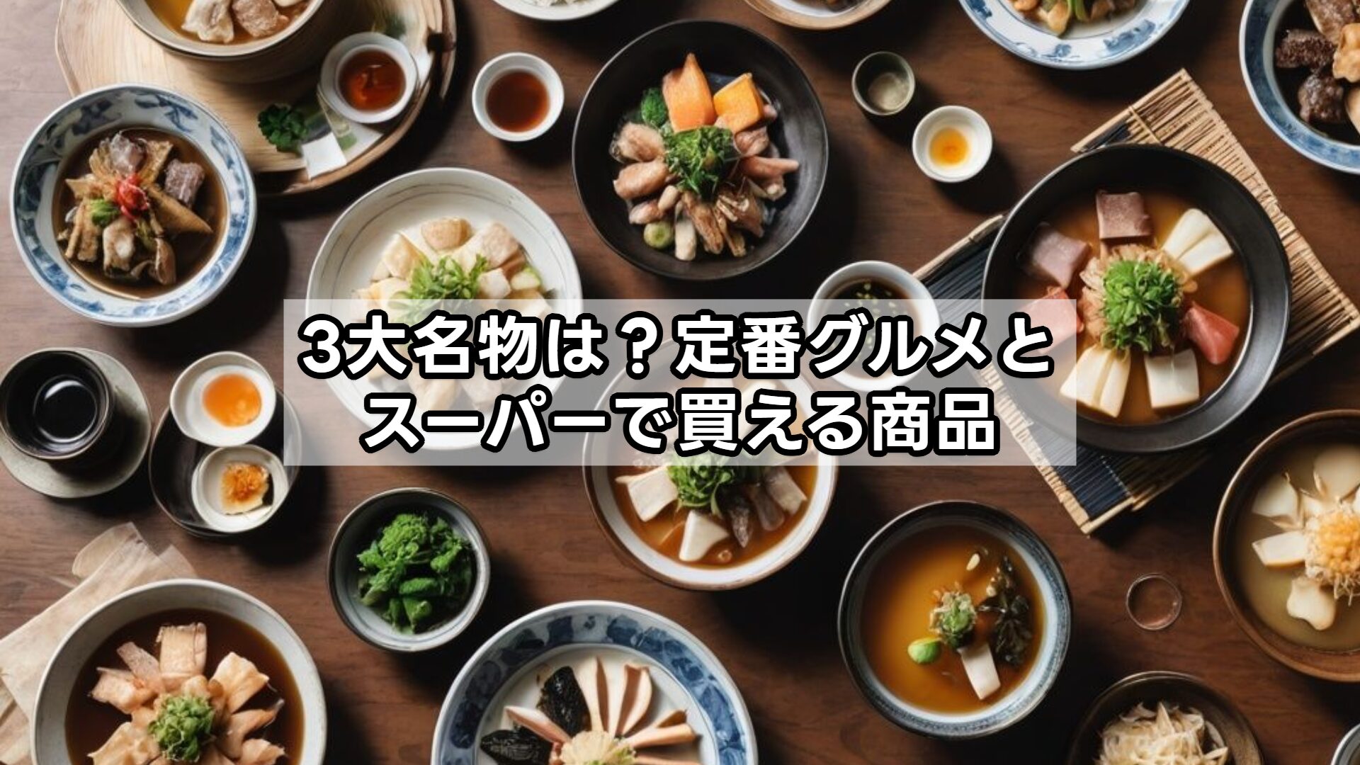 3大名物は？定番グルメとスーパーで買える商品