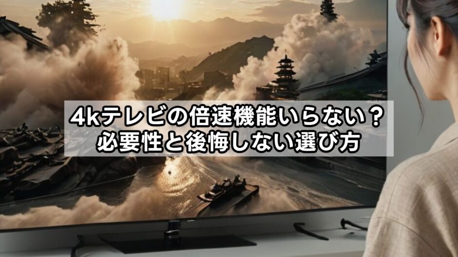 4kテレビの倍速機能いらない？必要性と後悔しない選び方