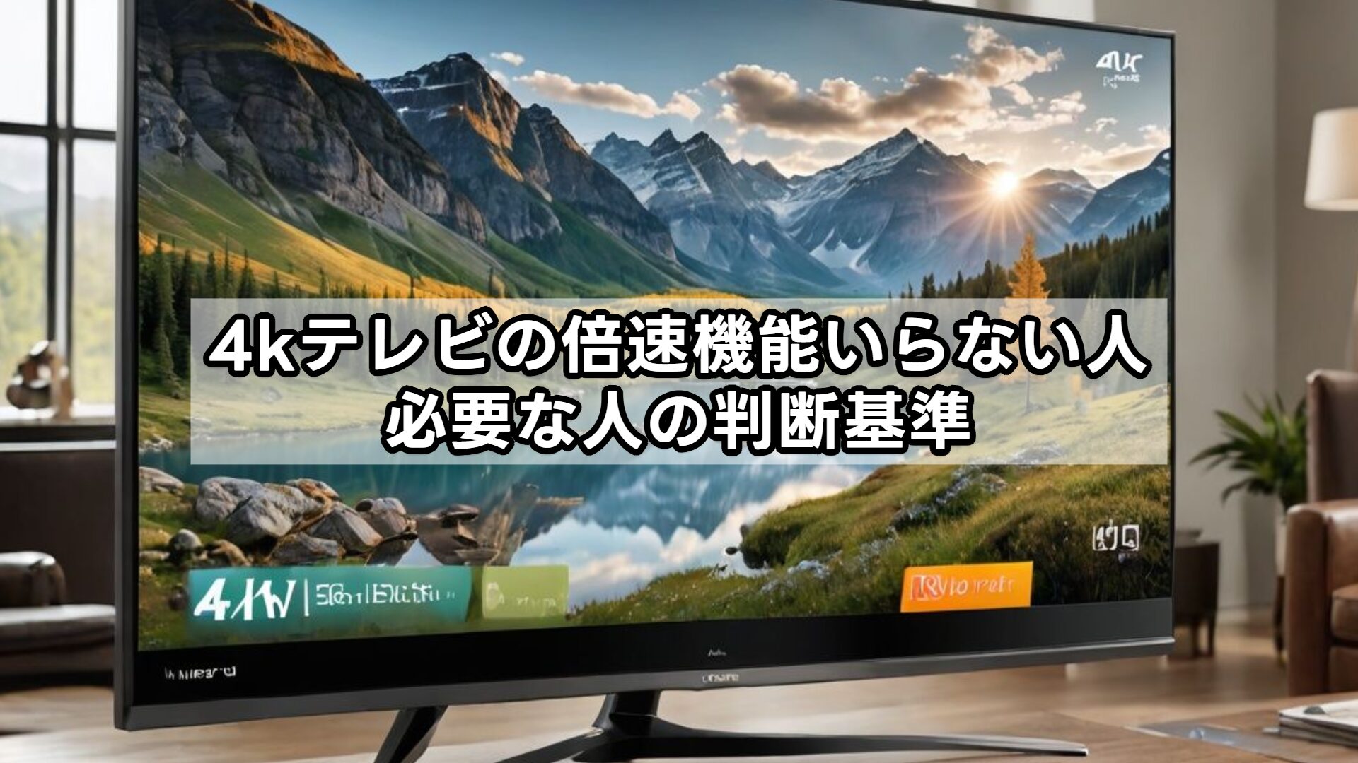 4kテレビの倍速機能いらない人・必要な人の判断基準