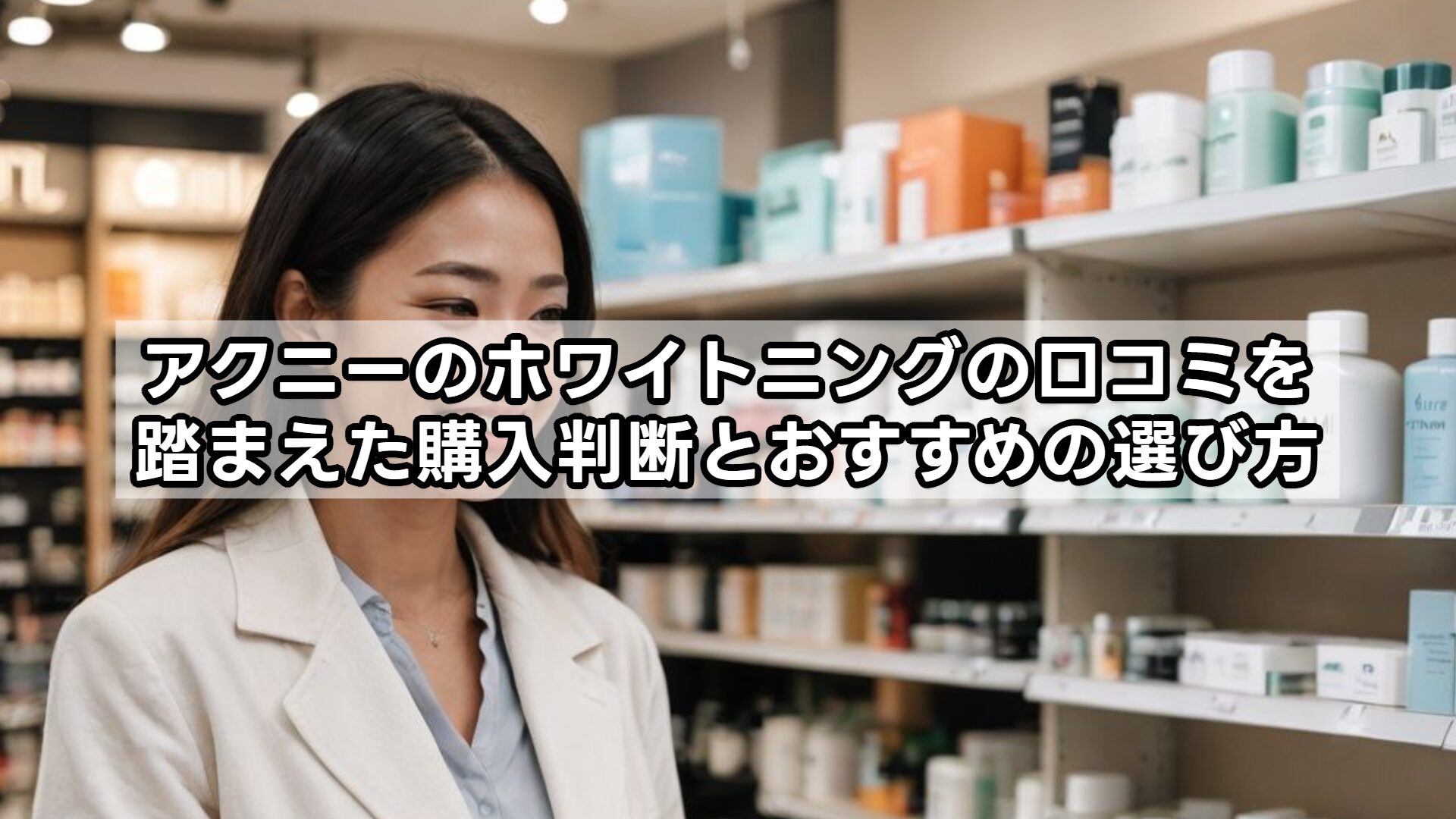 アクニーのホワイトニングの口コミを踏まえた購入判断とおすすめの選び方
