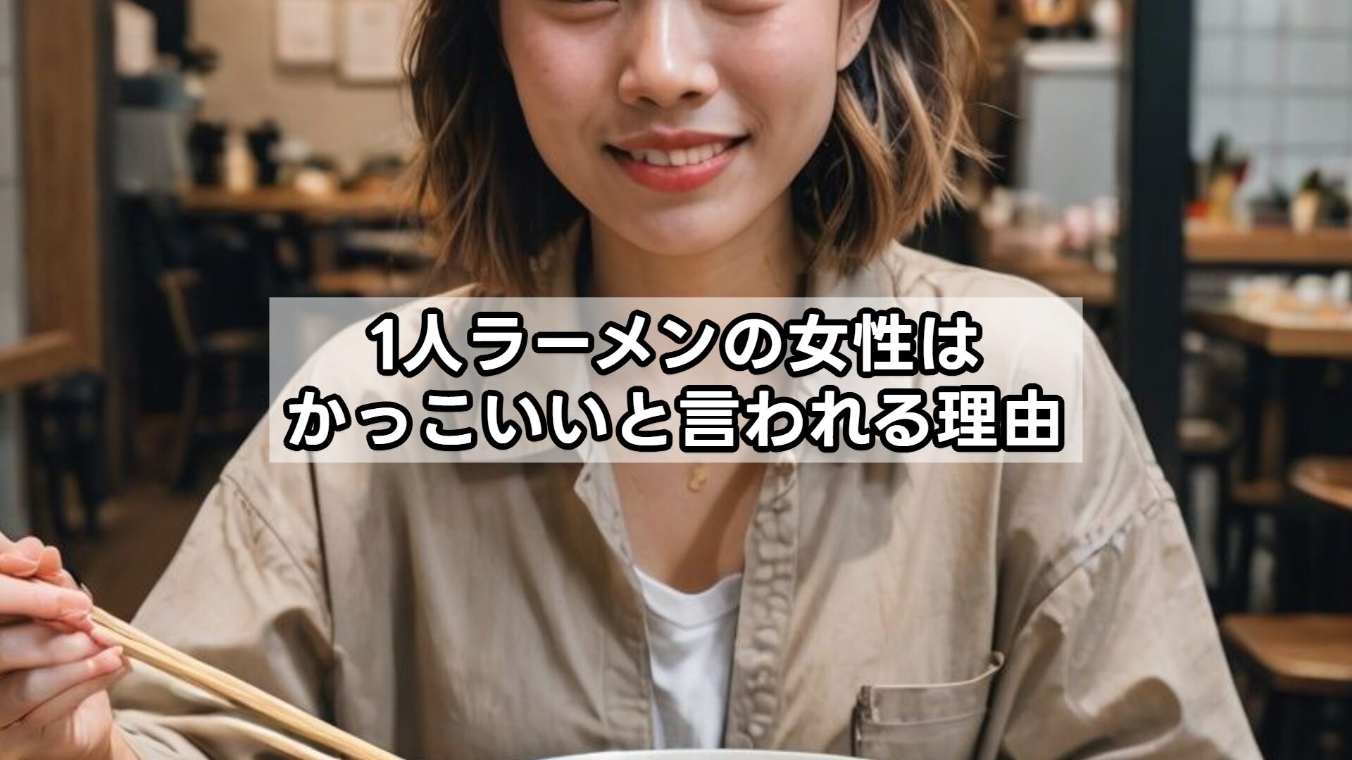 1人ラーメンの女性はかっこいいと言われる理由