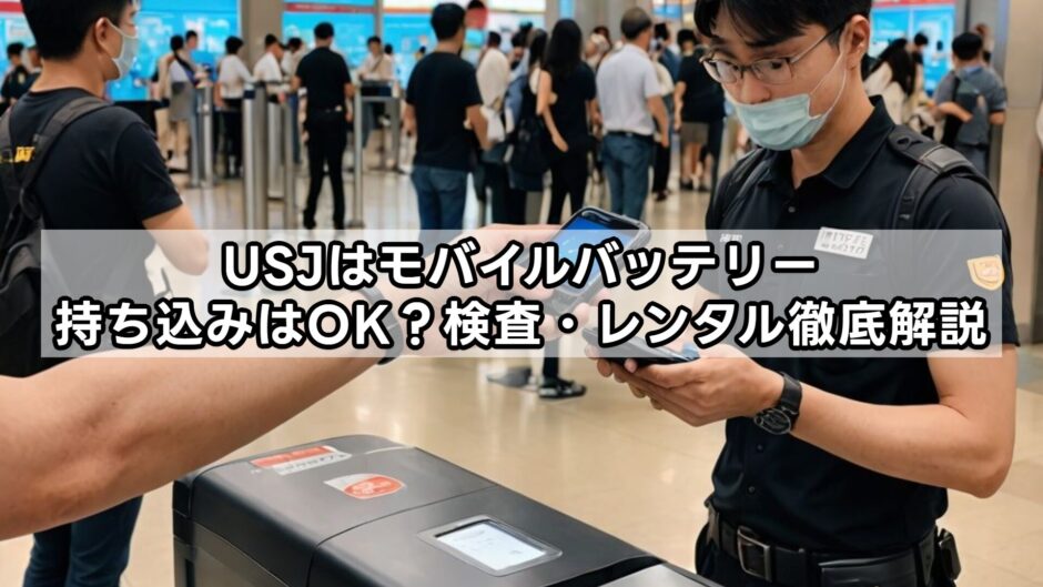USJはモバイルバッテリー持ち込みはOK？検査・レンタル徹底解説