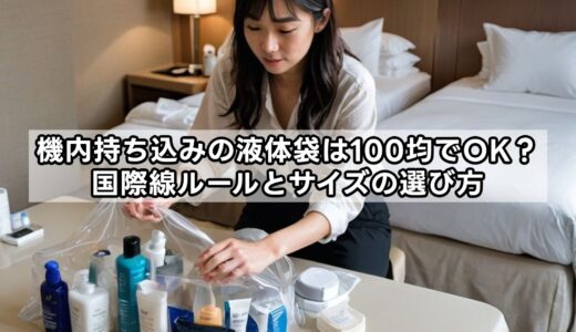 機内持ち込みの液体袋は100均でOK？国際線ルールとサイズの選び方