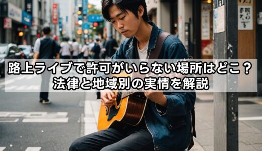 路上ライブで許可がいらない場所はどこ？法律と地域別の実情を解説