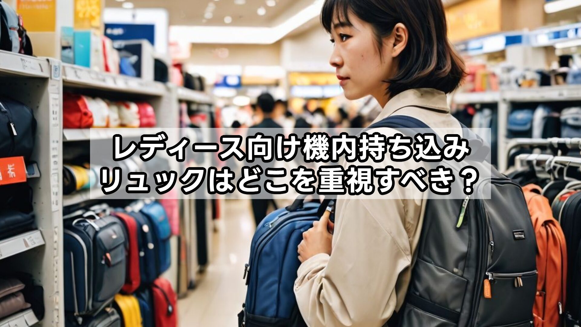 レディース向け機内持ち込みリュックはどこを重視すべき?