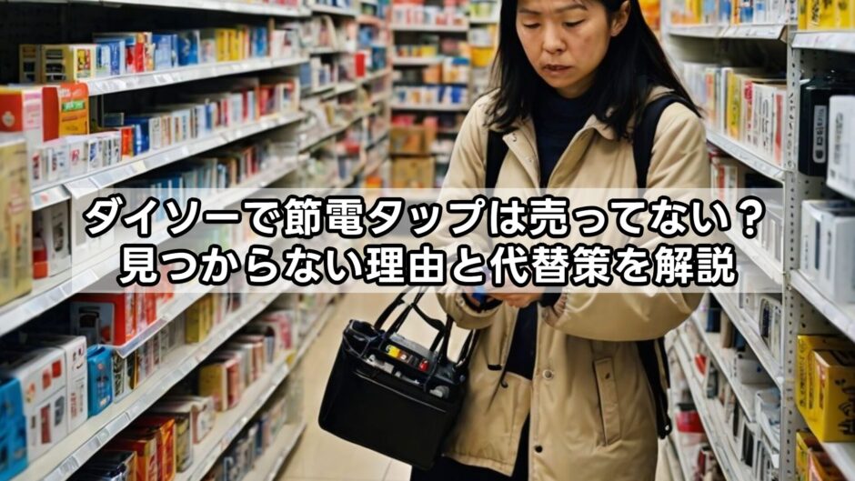 ダイソーで節電タップは売ってない？見つからない理由と代替策を解説