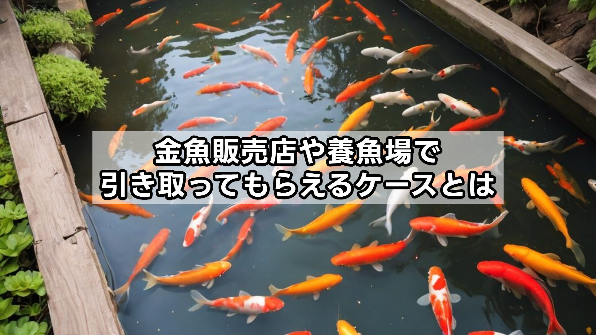 金魚販売店や養魚場で引き取ってもらえるケースとは