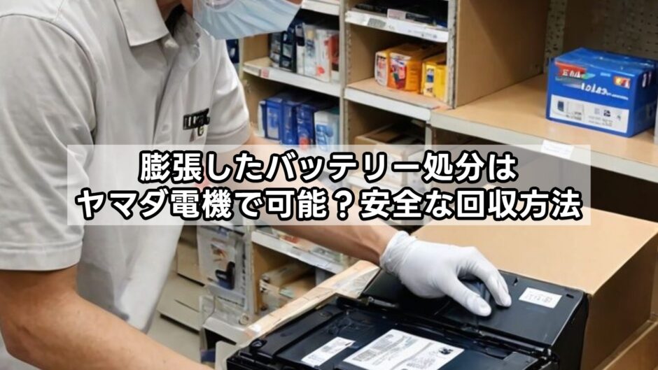 膨張したバッテリー処分はヤマダ電機で可能？安全な回収方法
