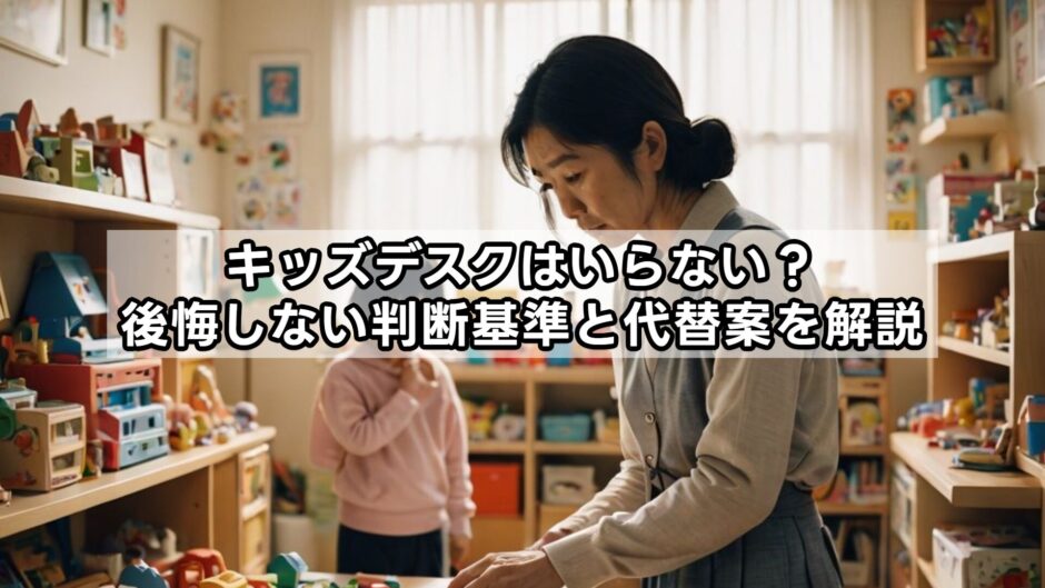 キッズデスクはいらない？後悔しない判断基準と代替案を解説