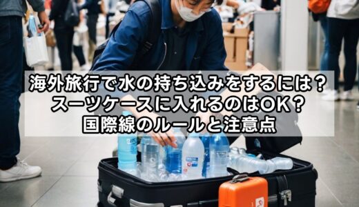 海外旅行で水の持ち込みをするには？スーツケースに入れるのはOK？国際線のルールと注意点
