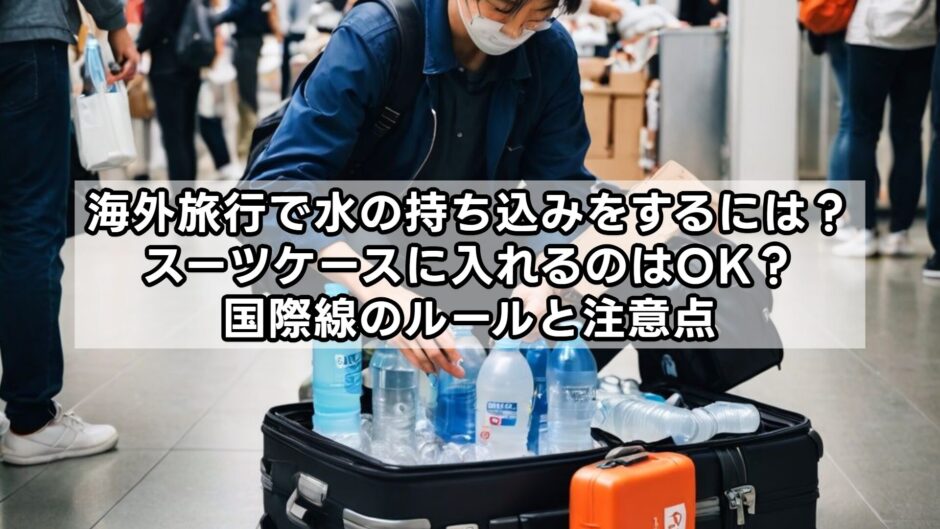 海外旅行で水の持ち込みをするには？スーツケースに入れるのはOK？国際線のルールと注意点