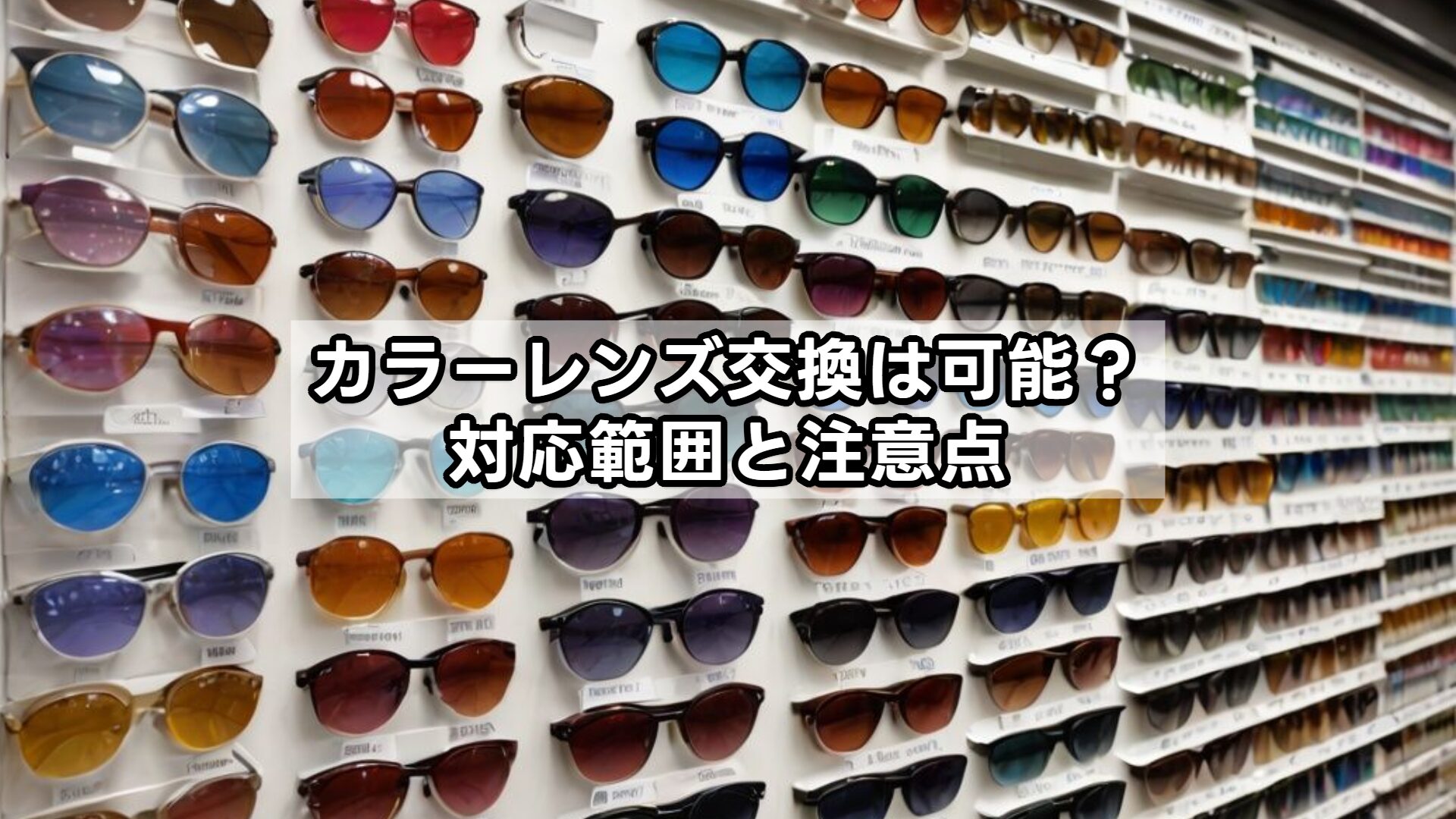 カラーレンズ交換は可能？対応範囲と注意点