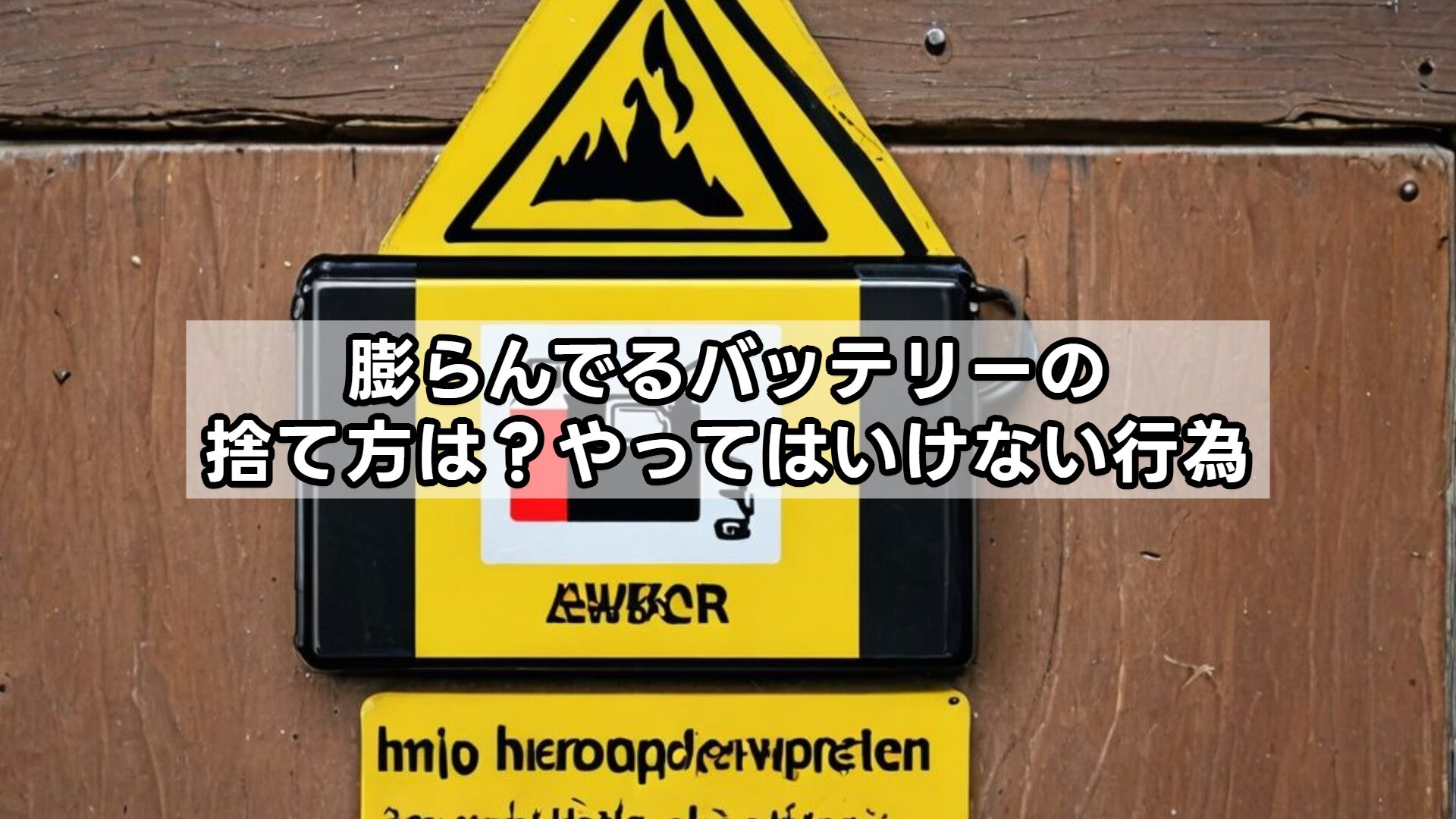 膨らんでるバッテリーの捨て方は？やってはいけない行為
