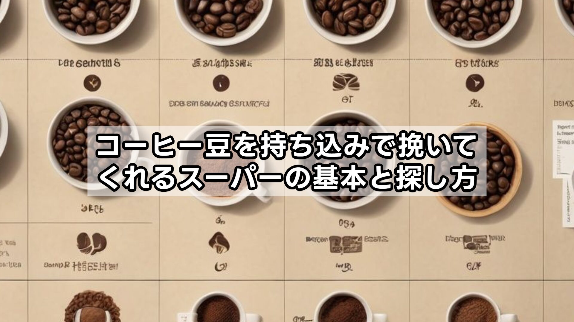 コーヒー豆を持ち込みで挽いてくれるスーパーの基本と探し方