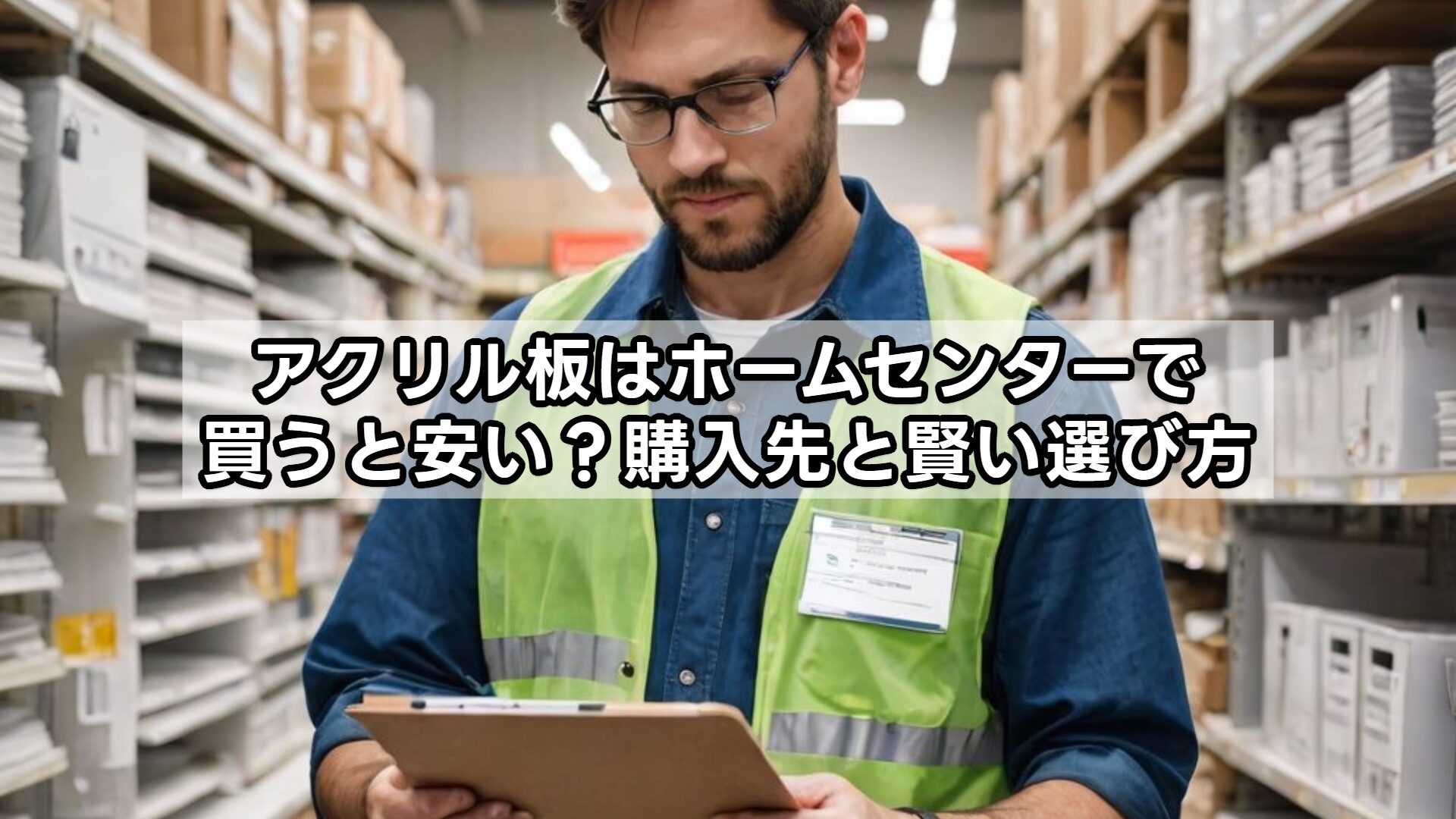 アクリル板はホームセンターで買うと安い?購入先と賢い選び方
