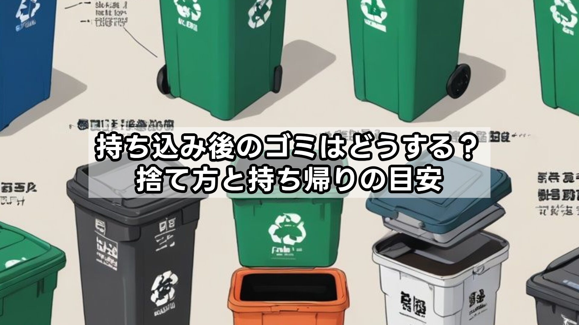 持ち込み後のゴミはどうする？捨て方と持ち帰りの目安