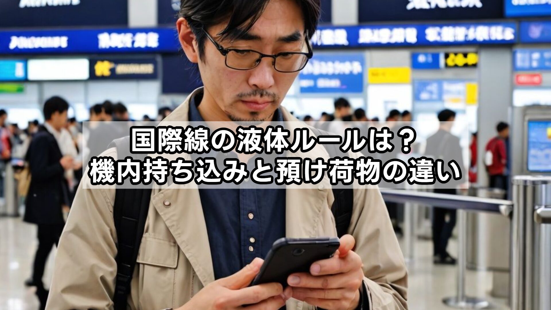 国際線の液体ルールは?機内持ち込みと預け荷物の違い