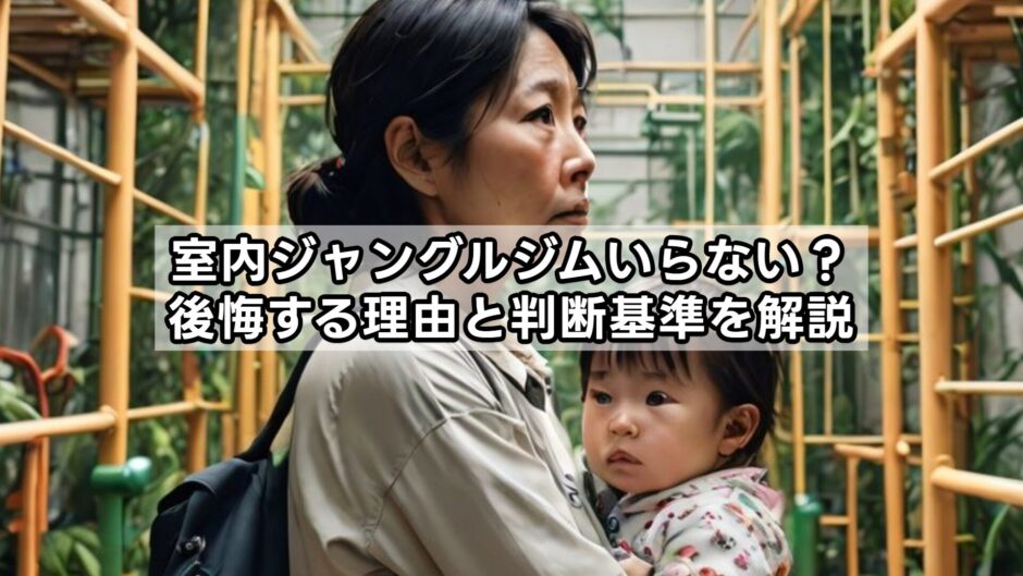 室内ジャングルジムいらない？後悔する理由と判断基準を解説