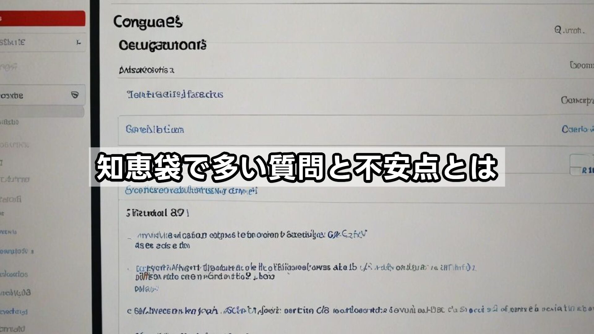 知恵袋で多い質問と不安点とは