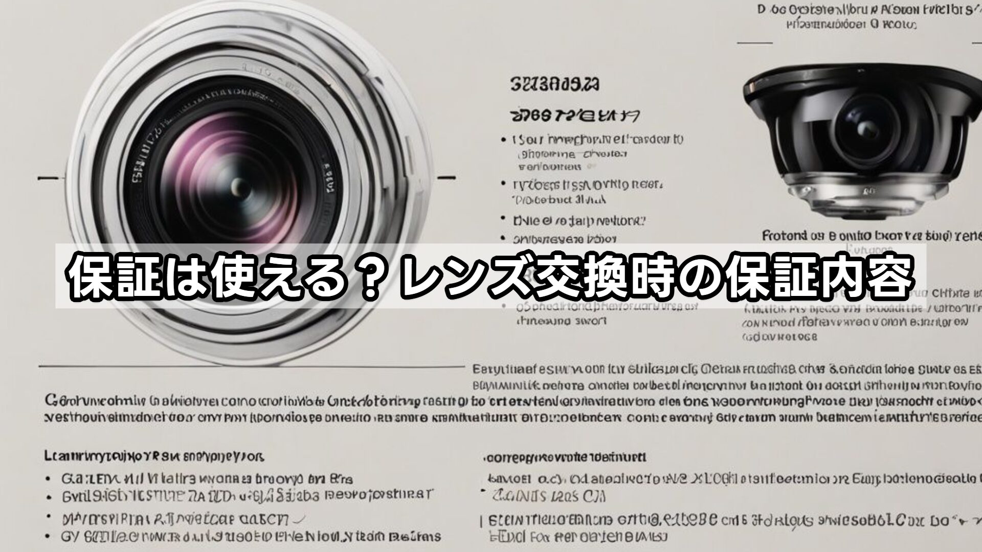保証は使える？レンズ交換時の保証内容