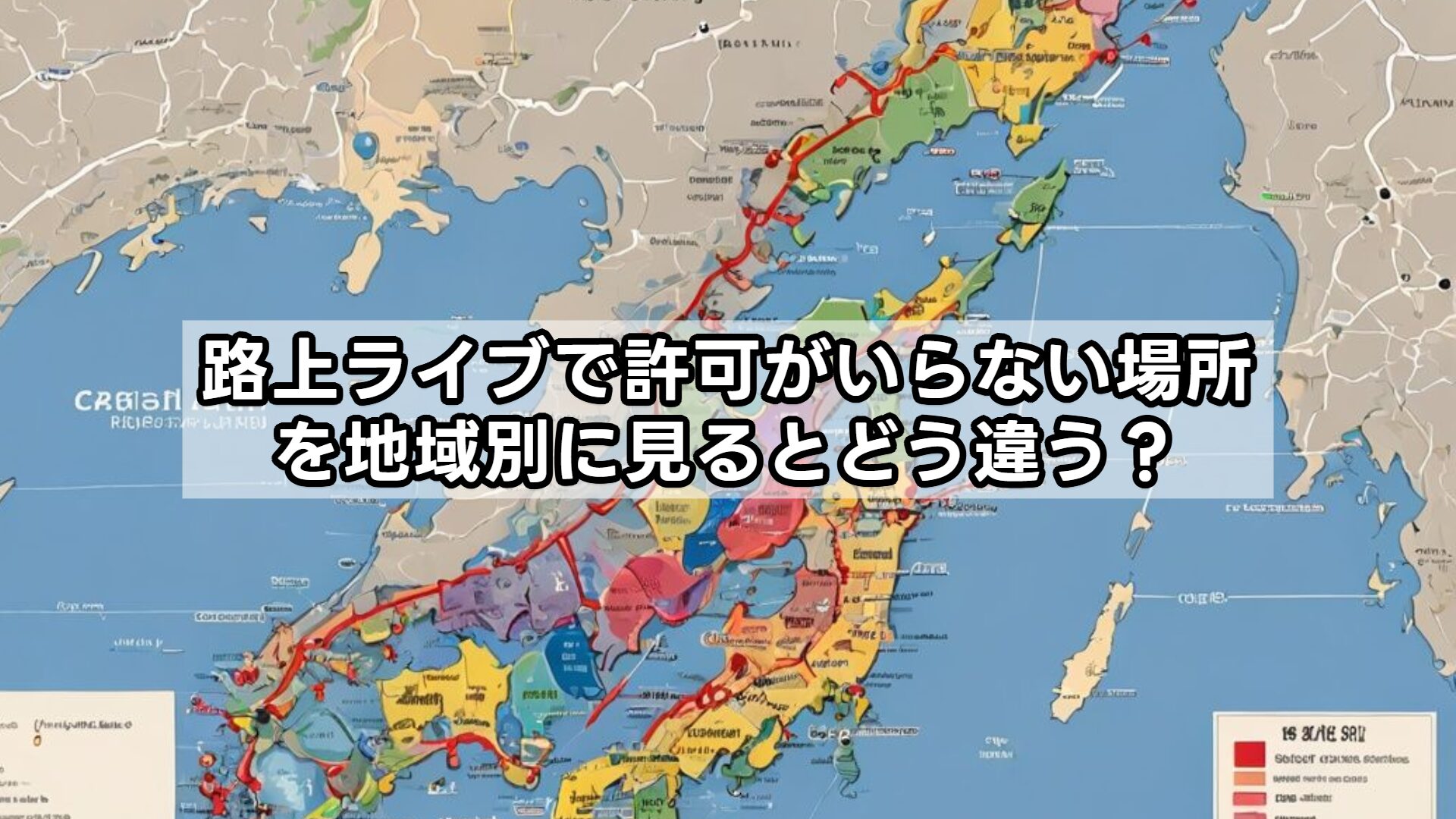 路上ライブで許可がいらない場所を地域別に見るとどう違う？